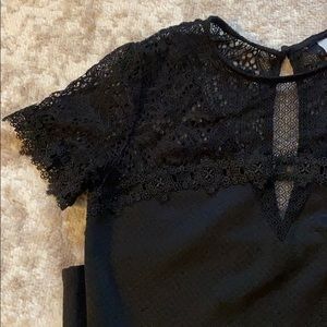 Lace tee Black Elegant